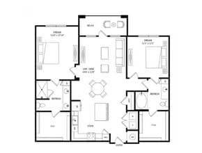 B6 Essential Housing 1308 floor plan