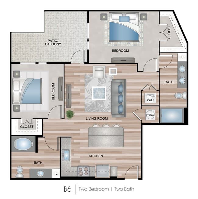 Two bedroom 327 floor plan