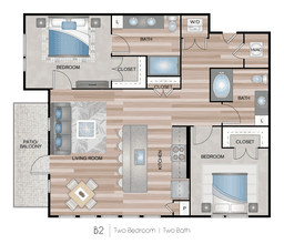Two bedroom 208 floor plan