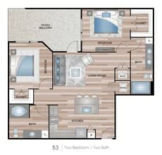 Two bedroom 339 floor plan