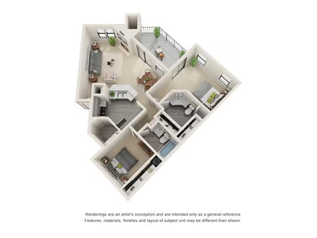 B3 - Renovated L1317 floor plan