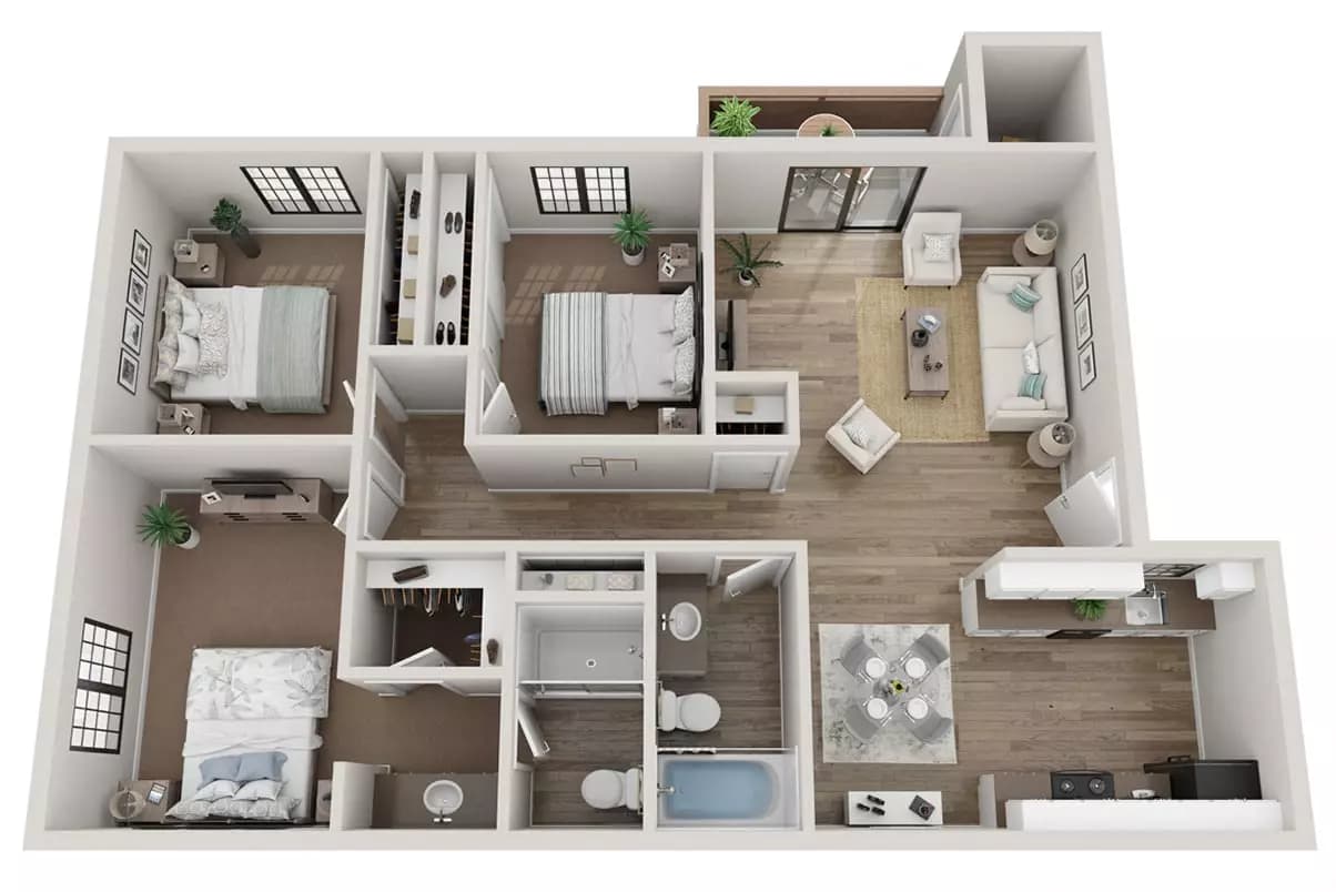 3 Beds • 2 Bath 279 floor plan