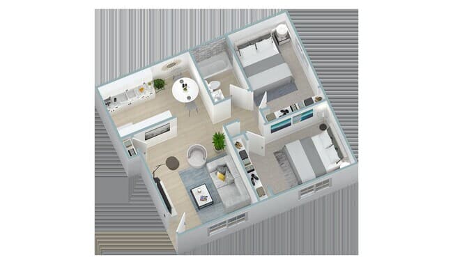 Design 2B 760-760F floor plan
