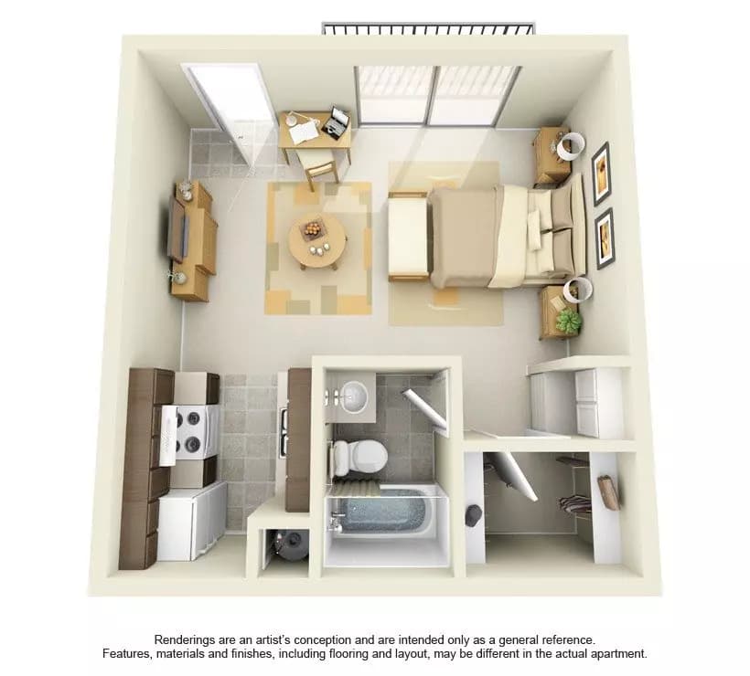 Studio 014 floor plan