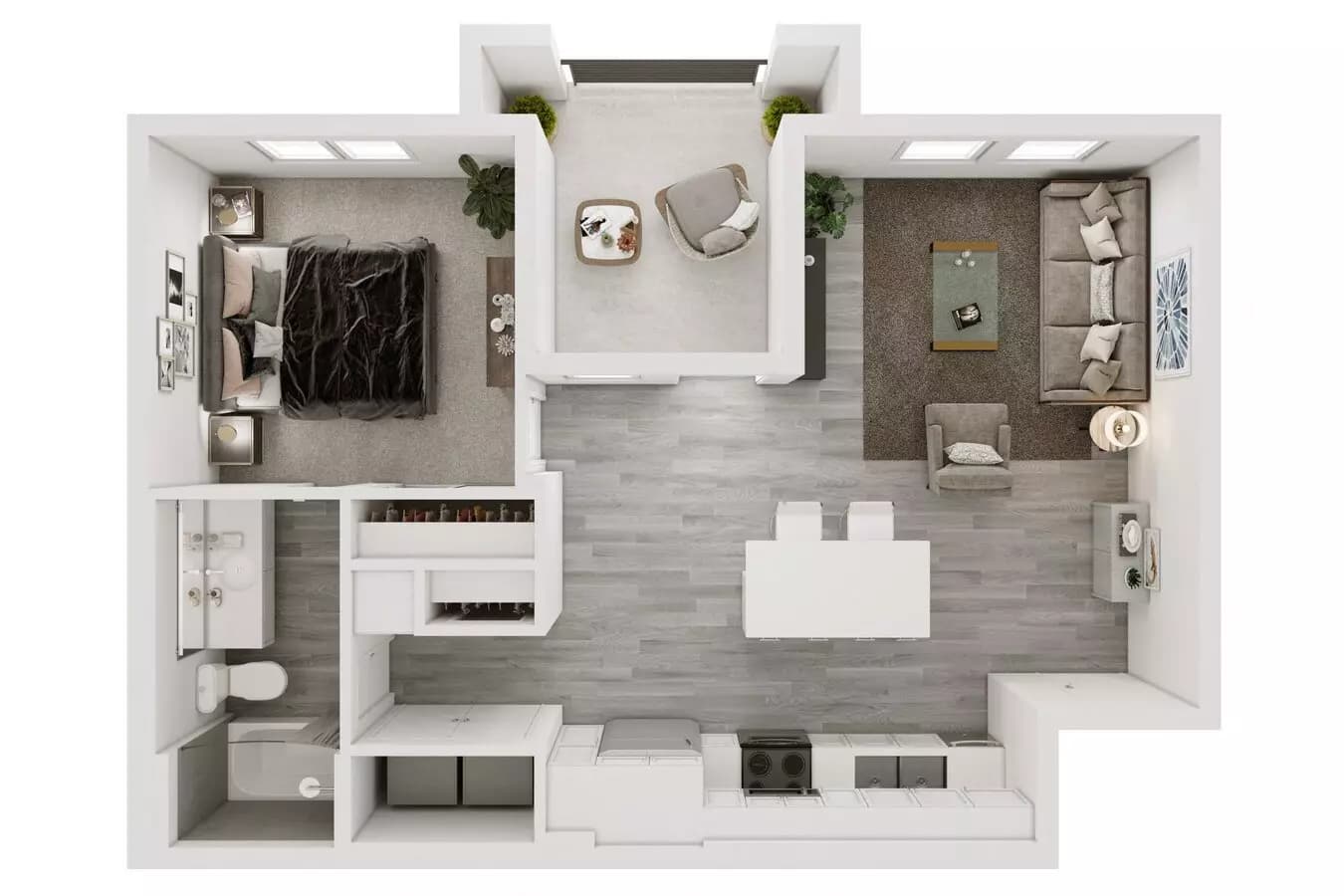 1 Bed • 1 Bath G-305 floor plan