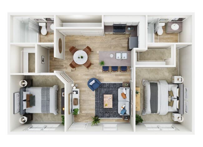 2 Bed 2 Bath R 138 floor plan