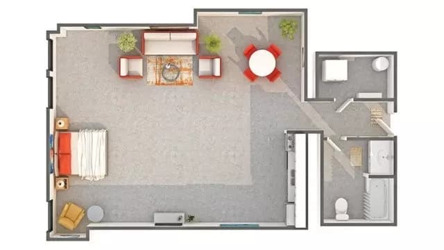 Studio • 1 Bath 403 floor plan