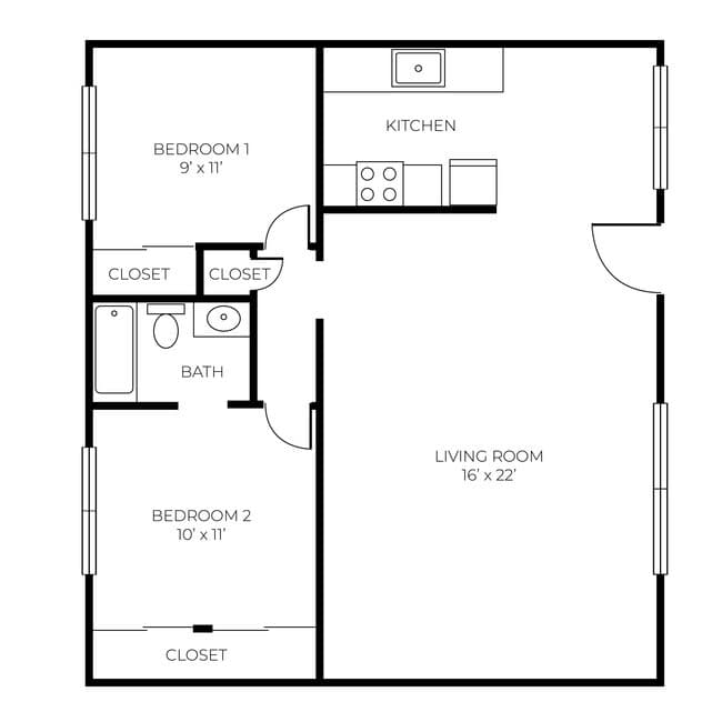 Residence 3 101 floor plan