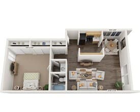 One Bedroom Oceana 184 floor plan