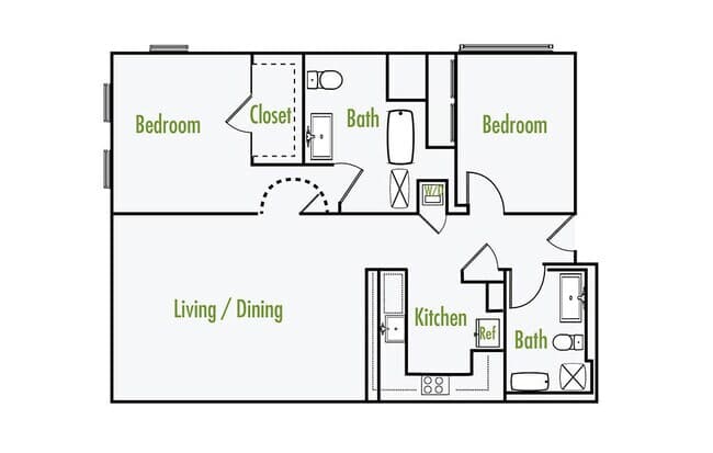 Unit A 3-4001 floor plan