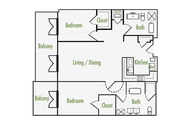 Unit C 3-5029 floor plan