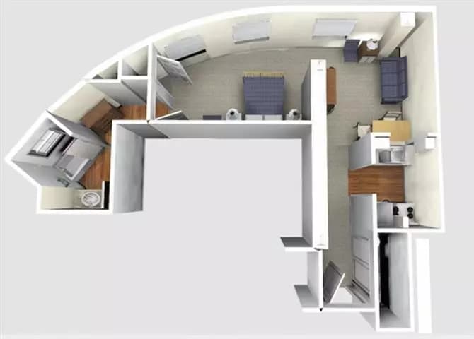 Studio B 101 floor plan
