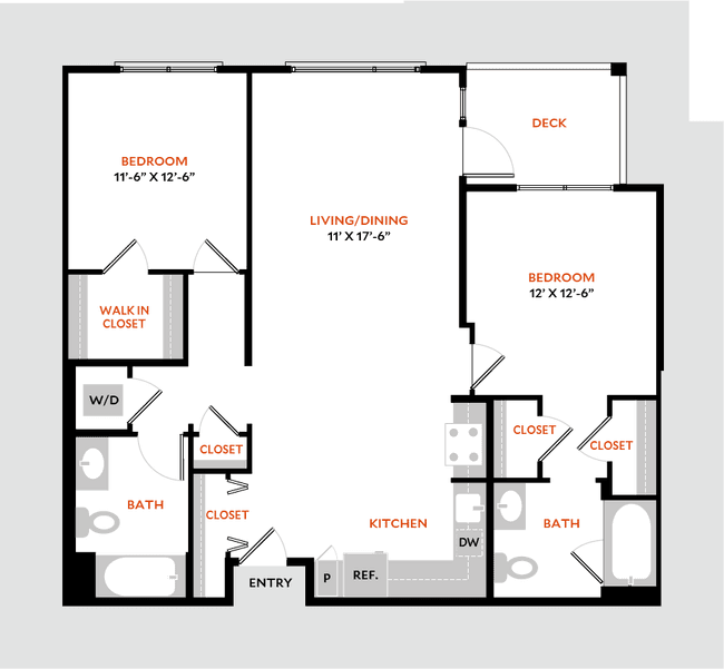 Plan 2B 409 floor plan