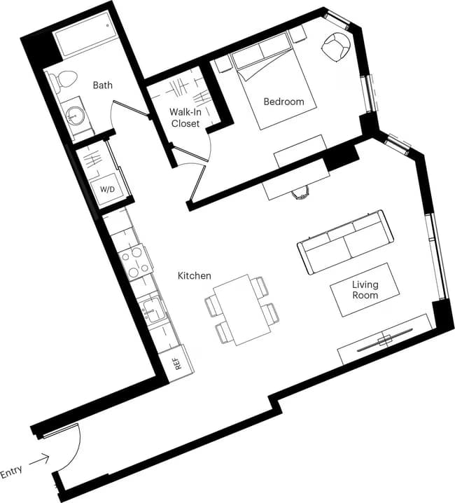 One Bedroom 07 1403 floor plan