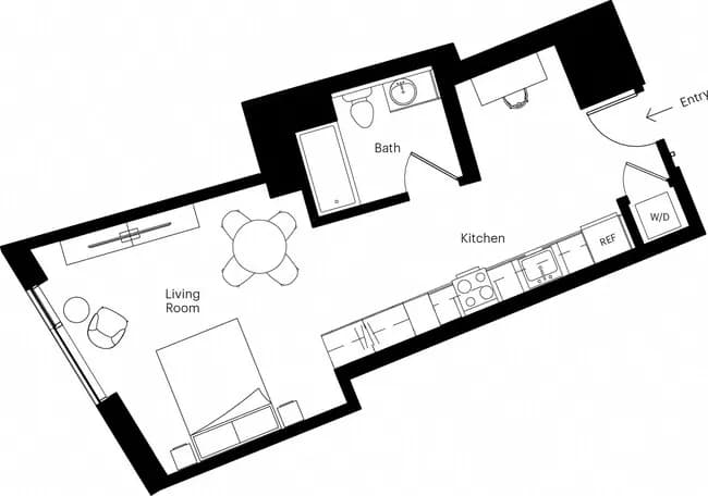 Studio 1 1507 floor plan