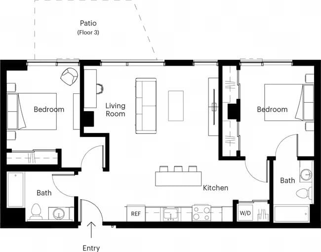 Two Bedroom 02 0626 floor plan