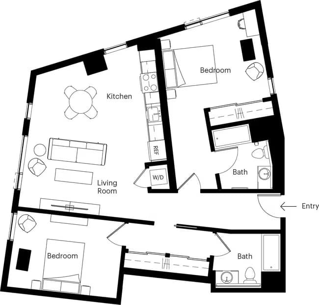 Two Bedroom 11 0707 floor plan