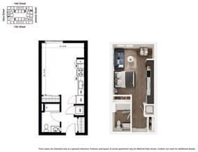 S1 Studio 425 floor plan