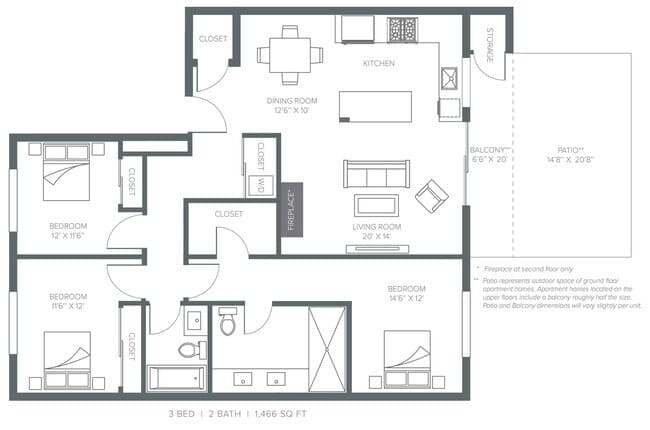 3x2 A Renovated I-004 floor plan
