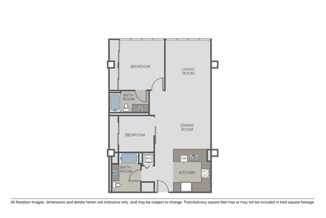 2 Beds • 2 Bath
3D Tour 10913 floor plan