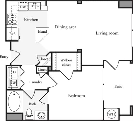 1 Bedroom A 04-4126 floor plan