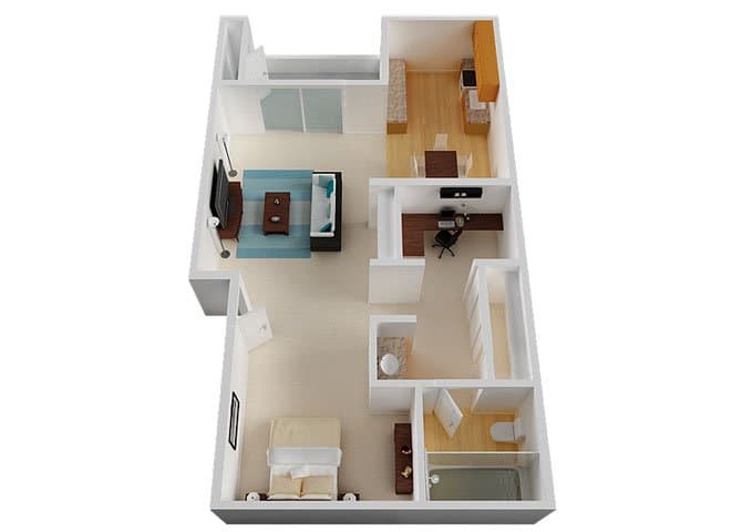 Studio • 1 Bath 0133 floor plan