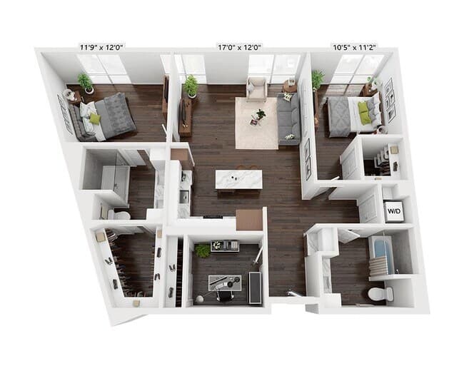 Two Bedroom B2K 1 - 537 floor plan