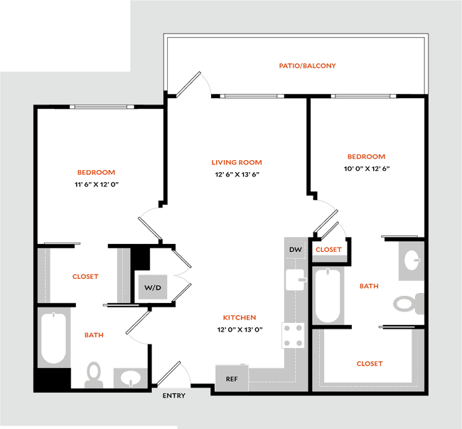 Plan 2B 466 floor plan