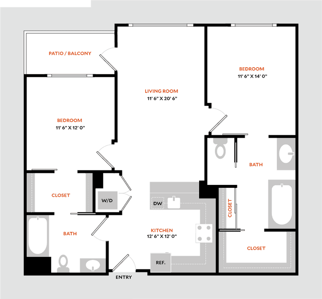 Plan 2E 433 floor plan