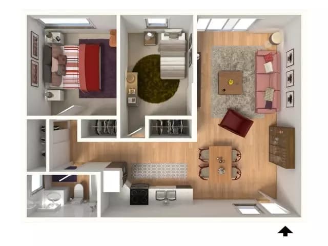 Two Bedroom 23 floor plan