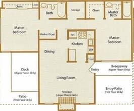 2B2B 721 floor plan