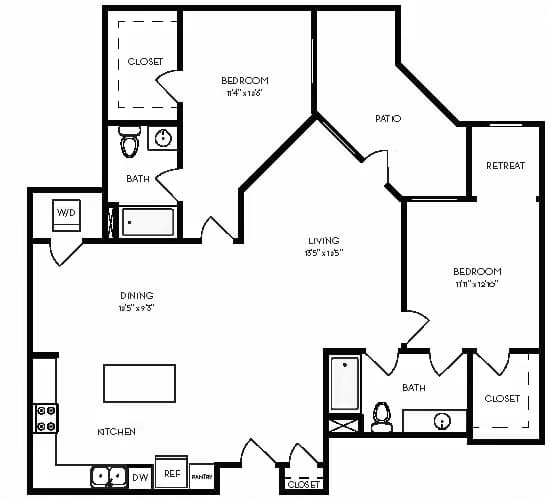 2C 1378 Sq Ft 323 floor plan