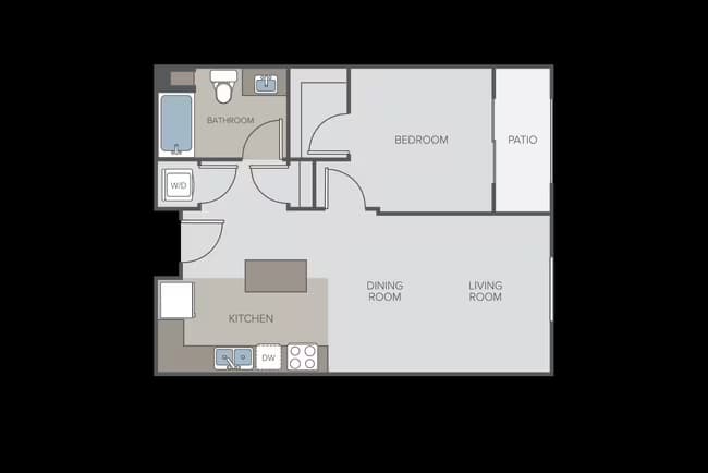 Plan 1B 459 floor plan