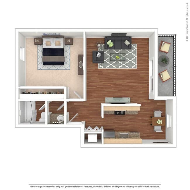 1 Bed • 1 Bath CS-40 floor plan