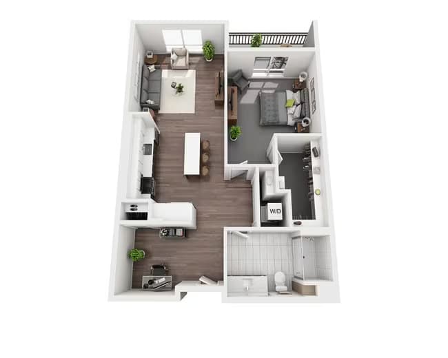 One Bedroom + Den A1G 140 floor plan