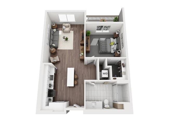One Bedroom A1C 254 floor plan