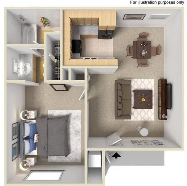 1B1B 224 floor plan