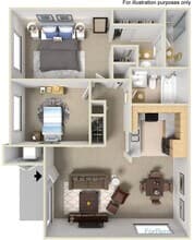 2B2B 136 floor plan