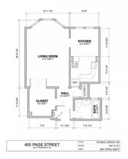 Studio floor plan