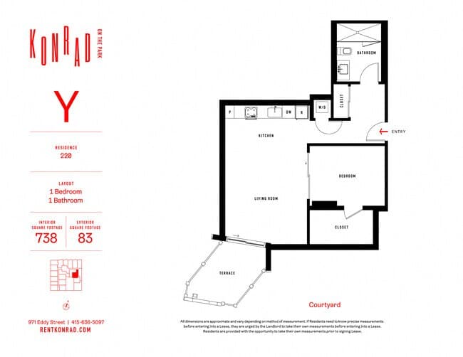 1x1-Y 520 floor plan