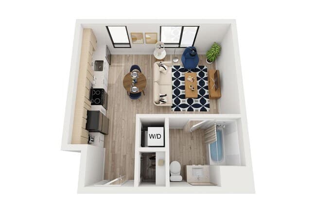 Studio • 1 Bath 217 floor plan