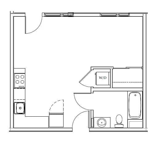 Studio • 1 Bath 232 floor plan