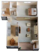 1x1 008 floor plan