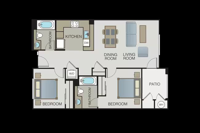 2 Beds • 2 Bath
3D Tour 264209 floor plan