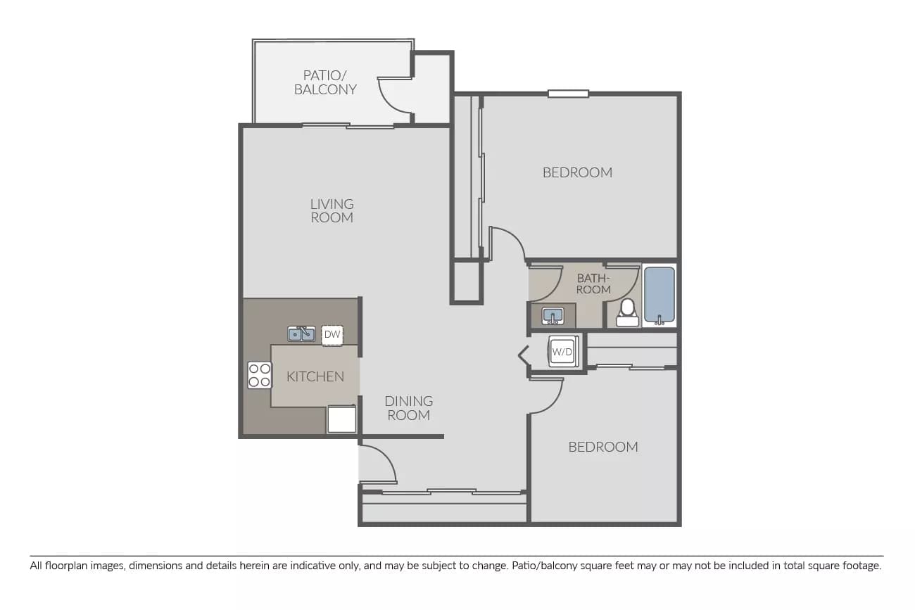 Plan 2B 406 floor plan