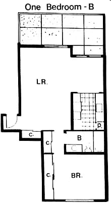 1 Bed/1Bath floor plan