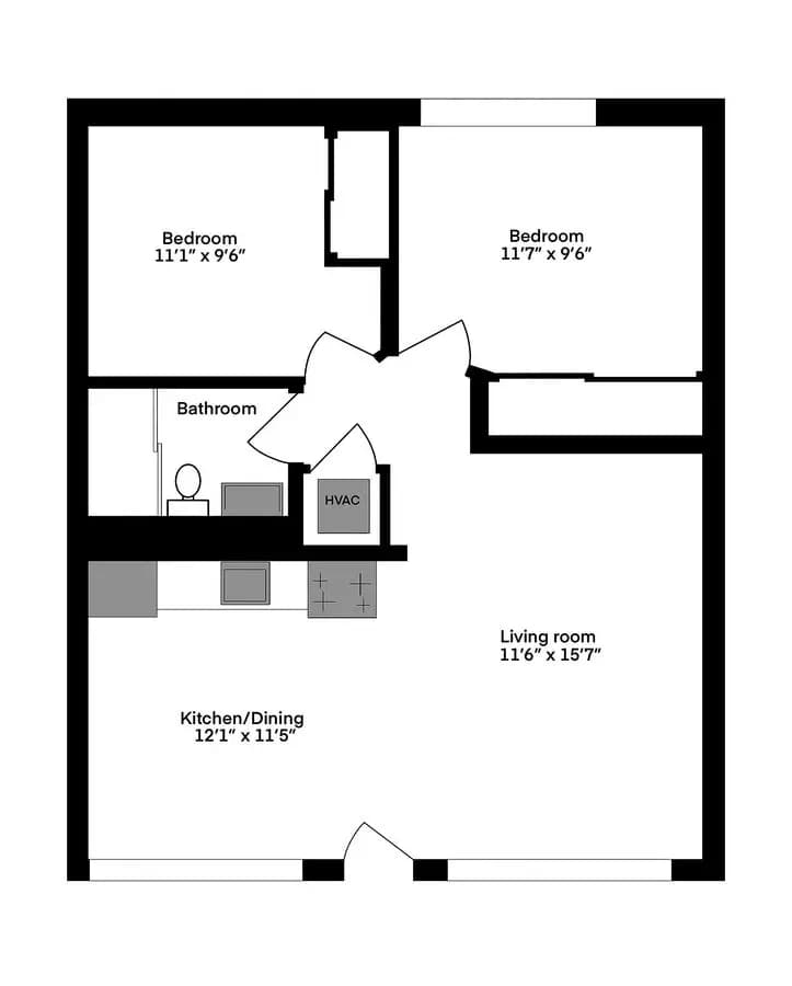 2x1 Deluxe 3263-302 floor plan