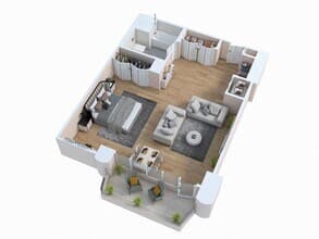 Studio 224R floor plan