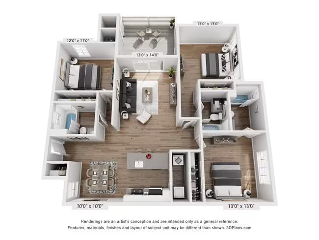 3 Beds • 3 Bath 0239 floor plan