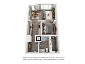 JR 1 Bedroom A5 420 floor plan